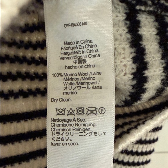 Madewell Black and Cream Striped Cardigan - Picture 9 of 10